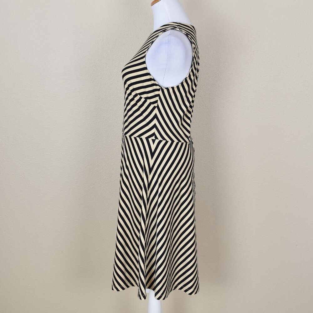 J. McLaughlin Courtney Chevron Stripe Jersey Dress - M - Picture 6 of 10